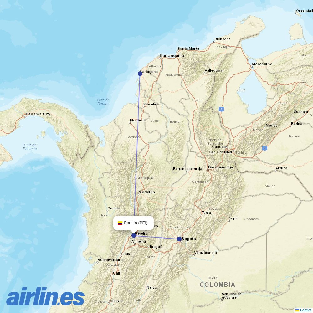 JetSMART from Matecana destination map