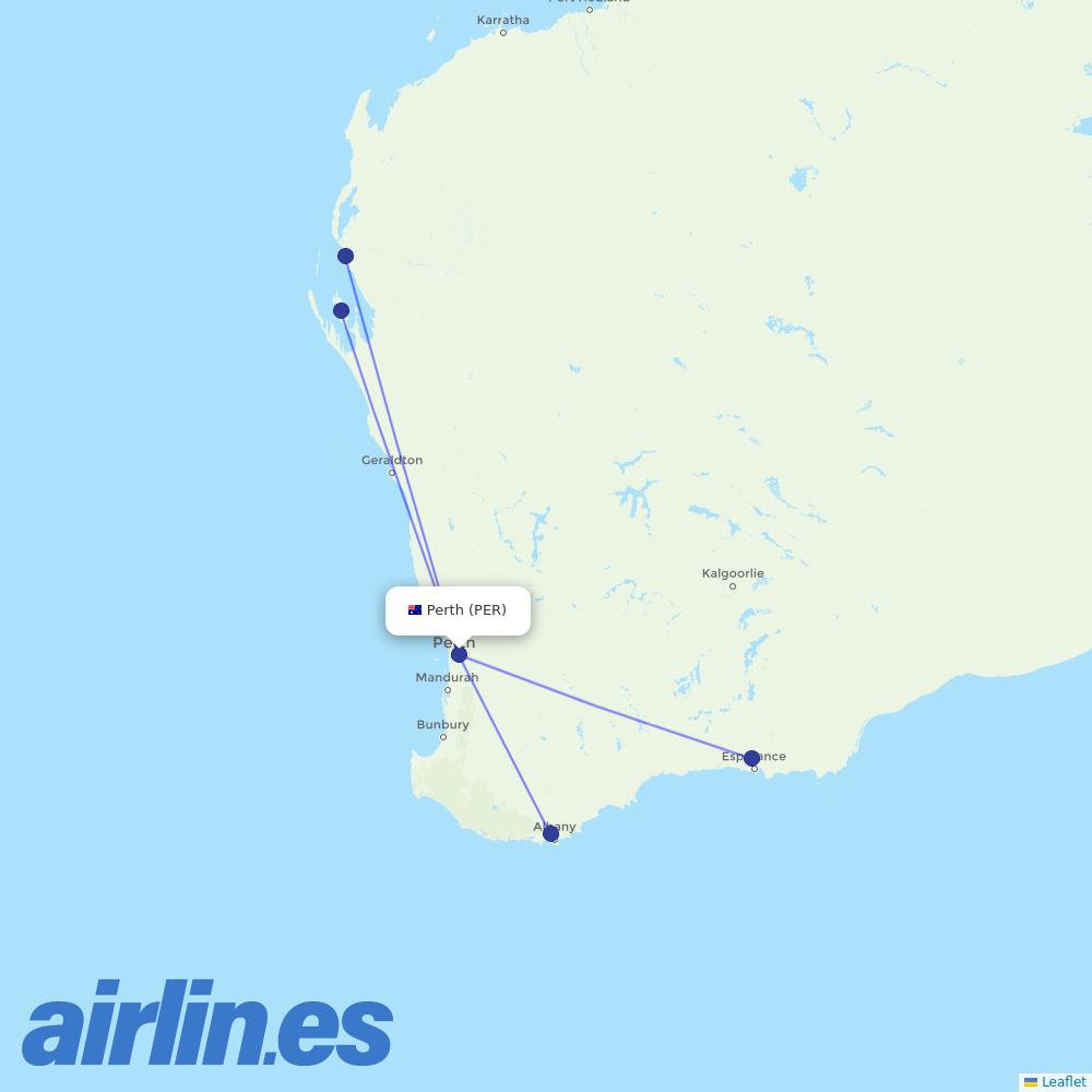 Rex at PER route map