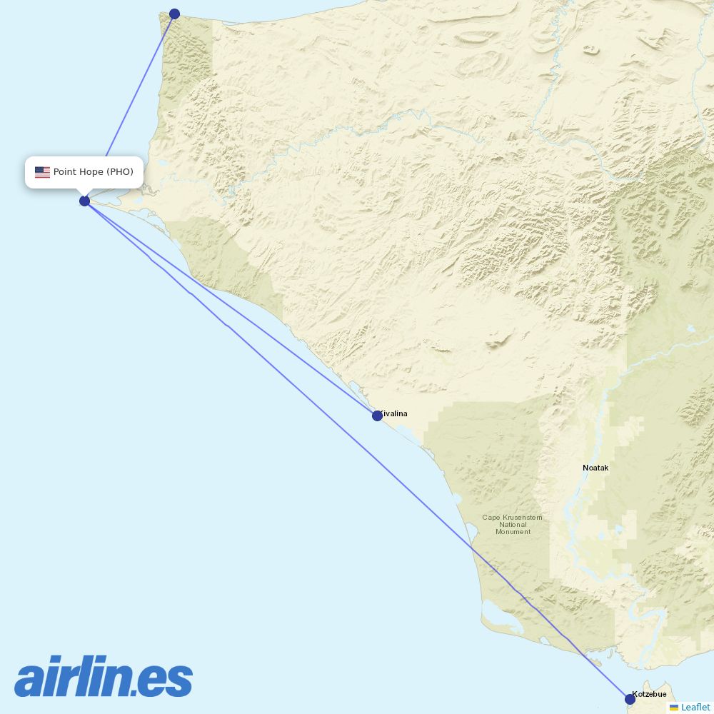 Easy Fly Express at PHO route map
