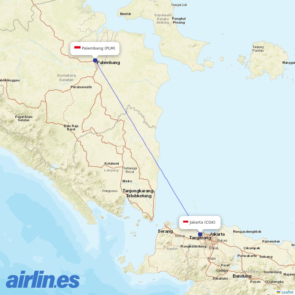 Garuda Indonesia at PLM route map