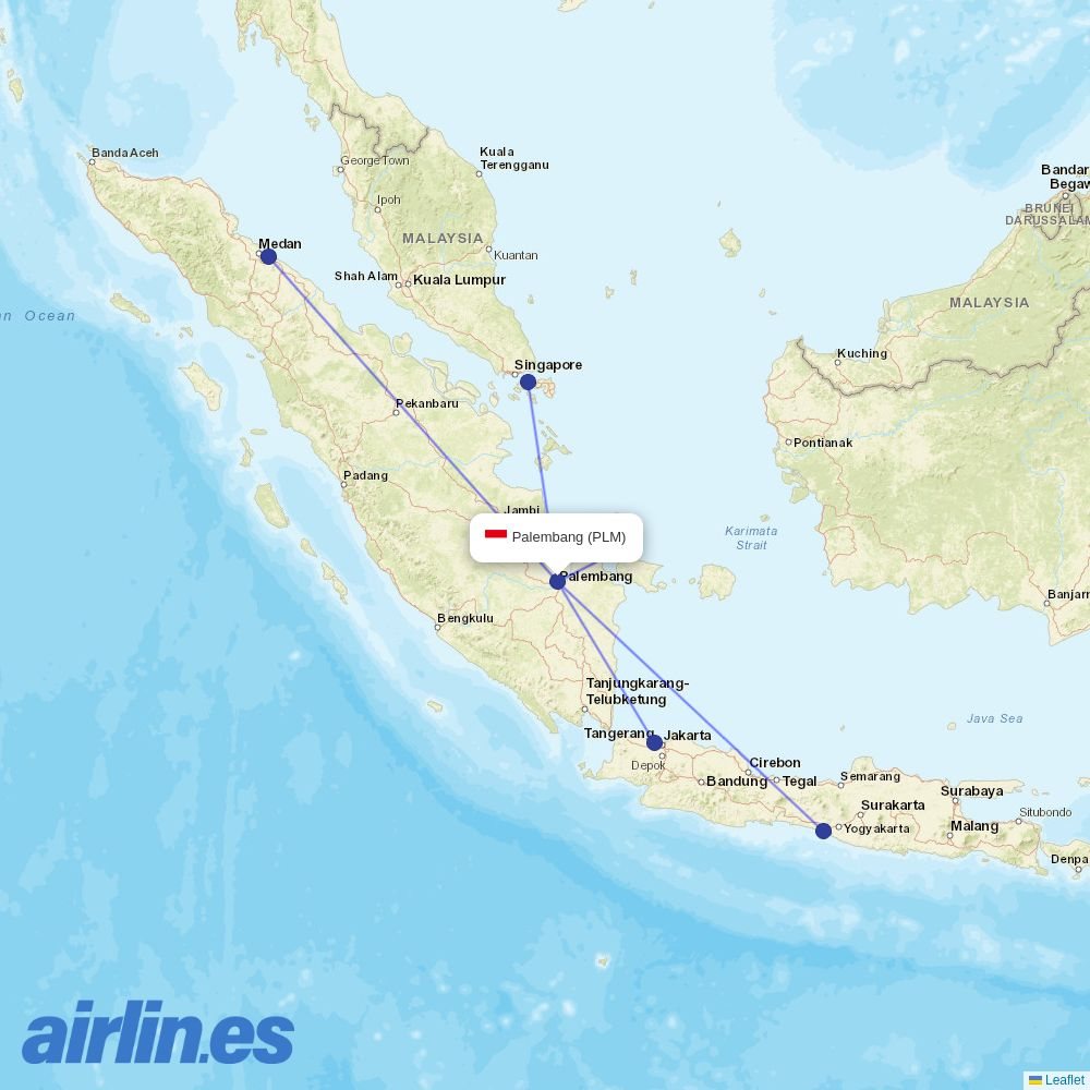 Super Air Jet at PLM route map