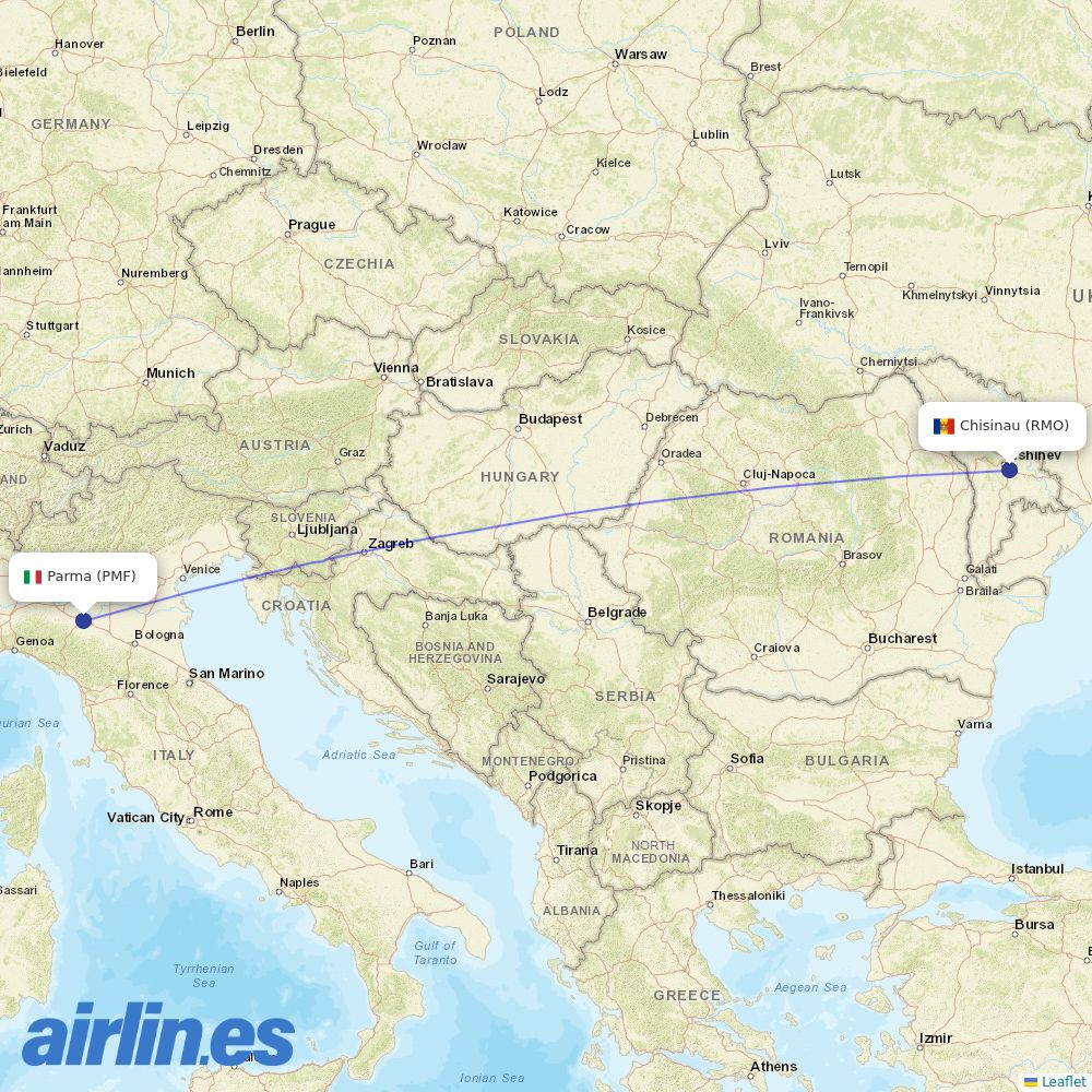 Fly One at PMF route map