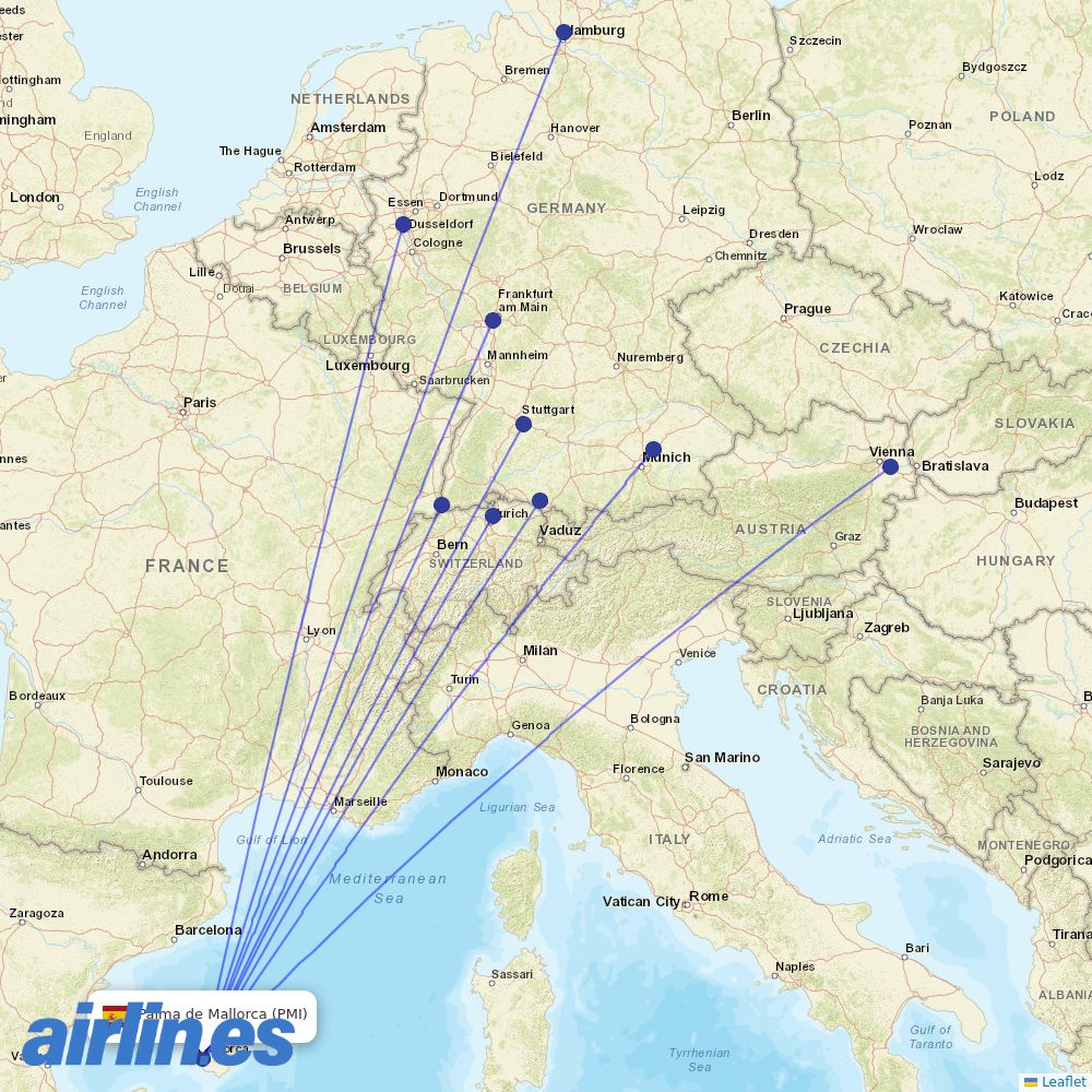 Condor at PMI route map