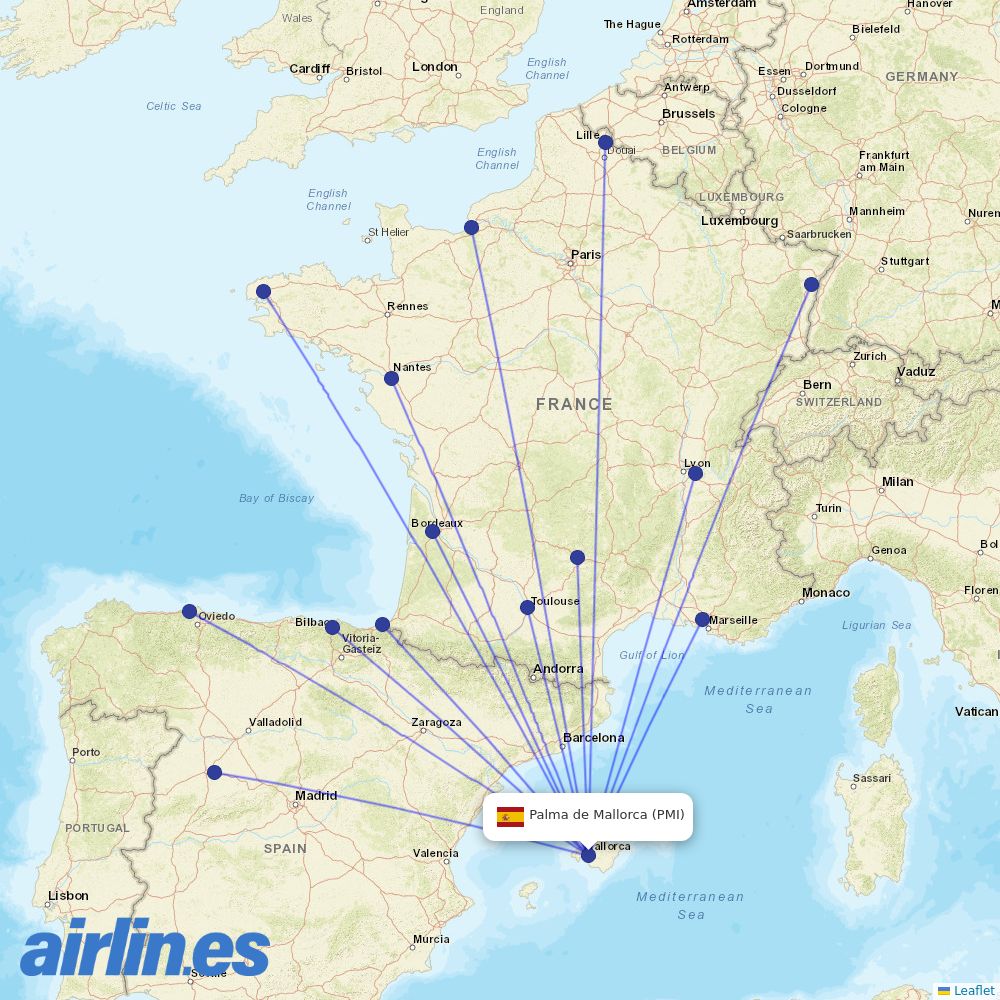 Volotea at PMI route map