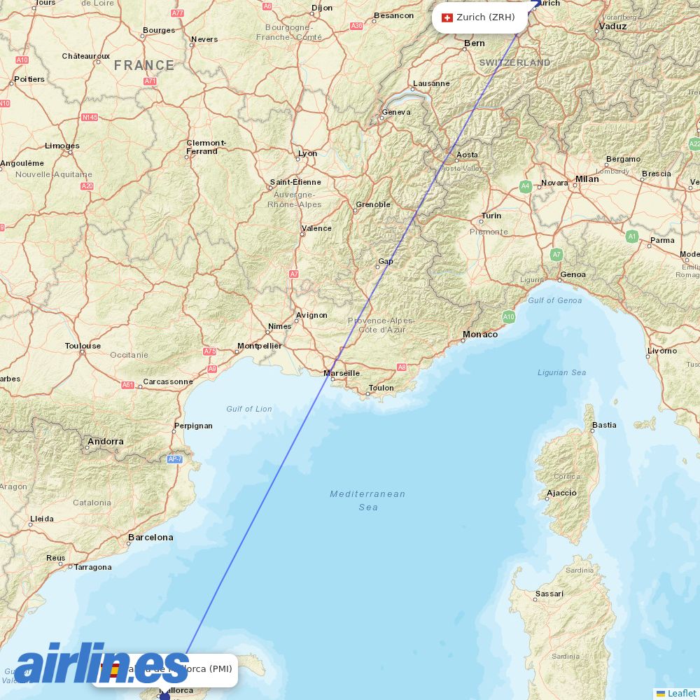 Edelweiss at PMI route map