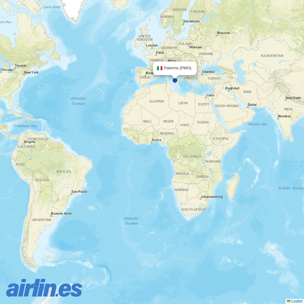 Wizz Air Malta from Falcone Borsellino Airport destination map