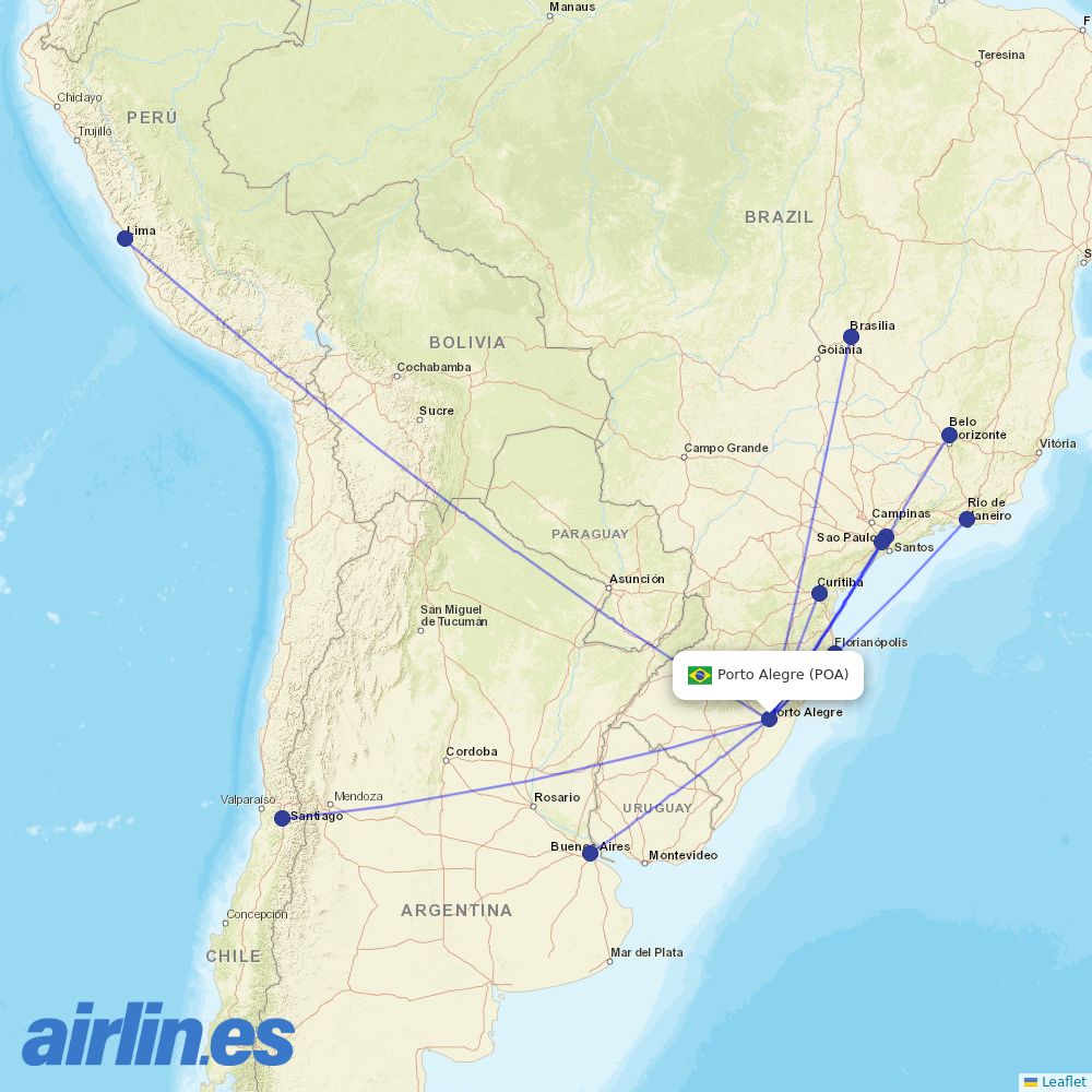 LATAM at POA route map