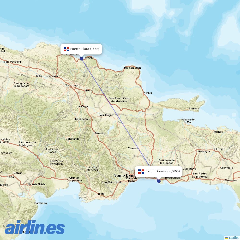Condor from Gregorio Luperon International destination map