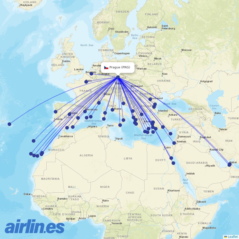 SmartWings at PRG route map