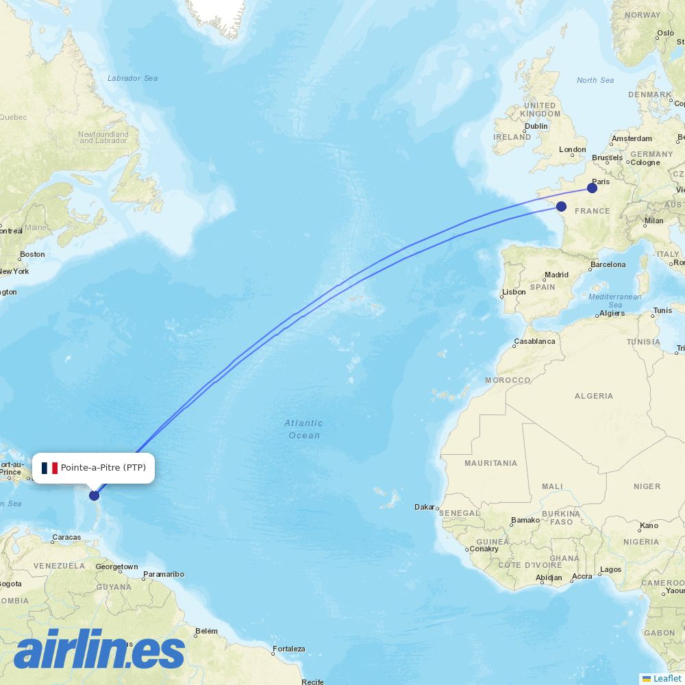 Corsair at PTP route map