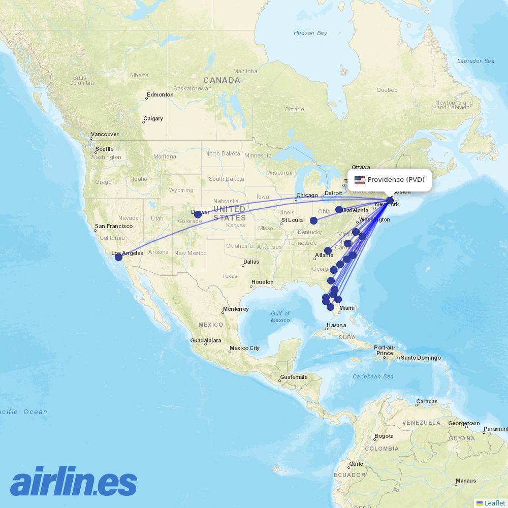 Breeze at PVD route map