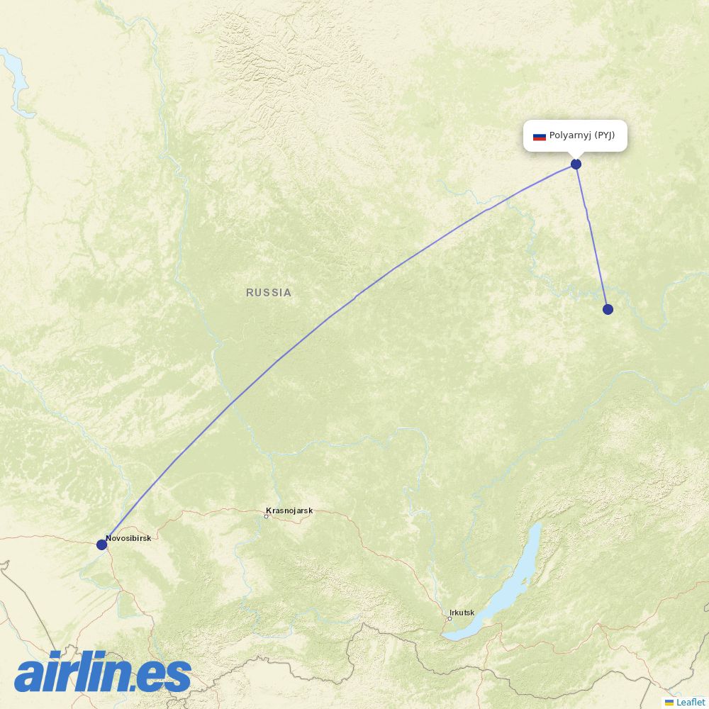 Alrosa at PYJ route map