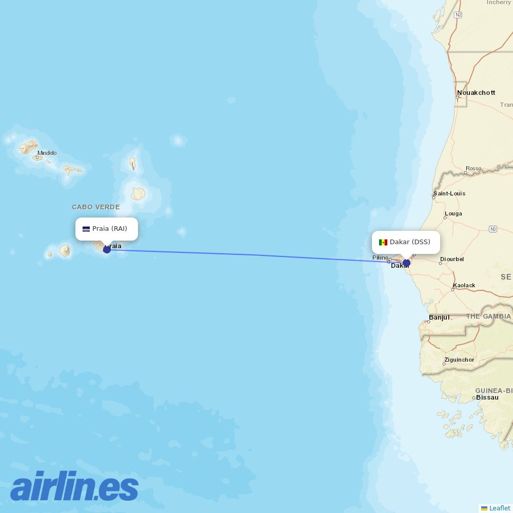 Air Senegal at RAI route map