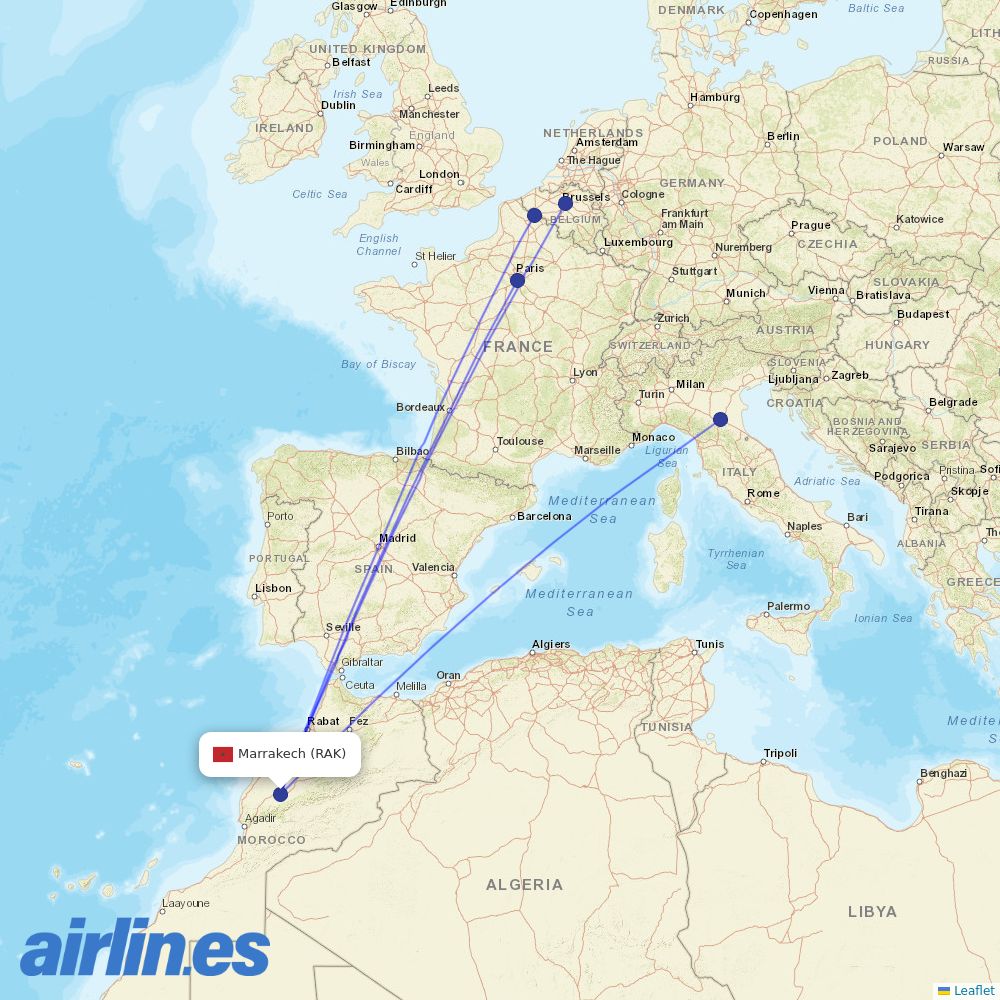TUI fly at RAK route map