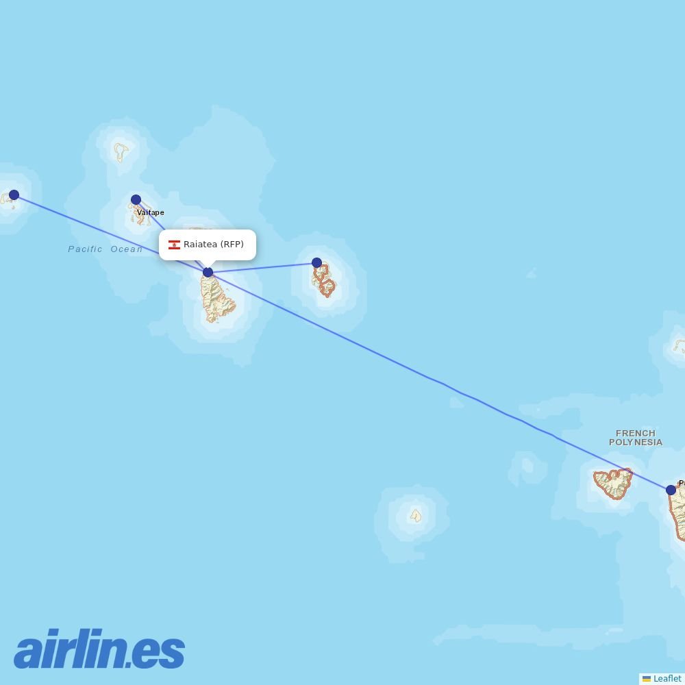 Air Tahiti at RFP route map