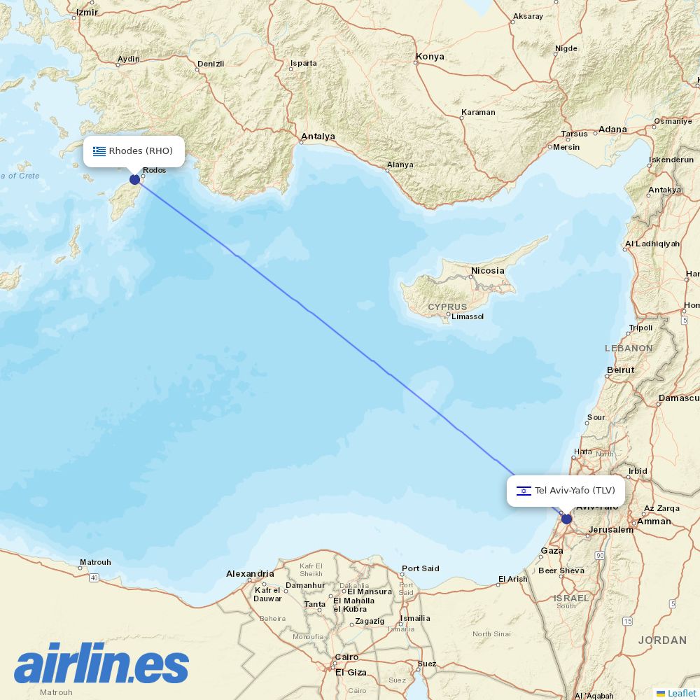 Bluebird at RHO route map
