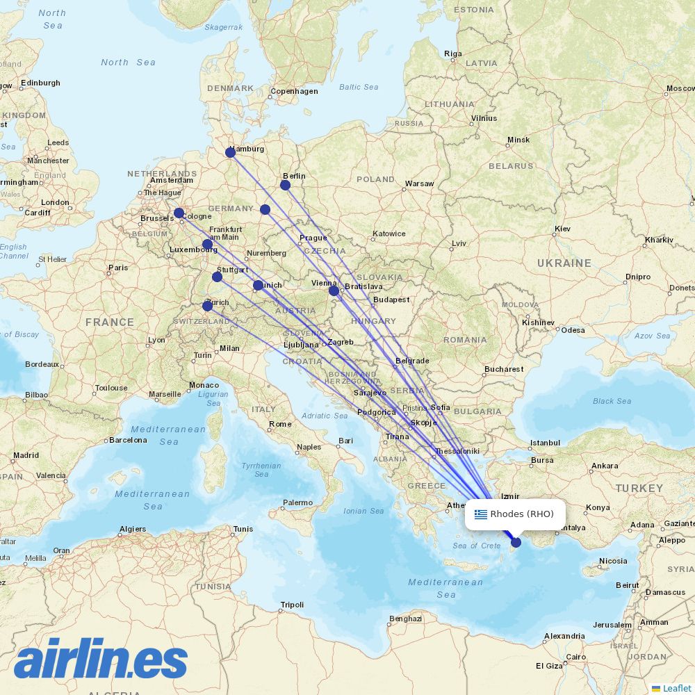 Condor at RHO route map
