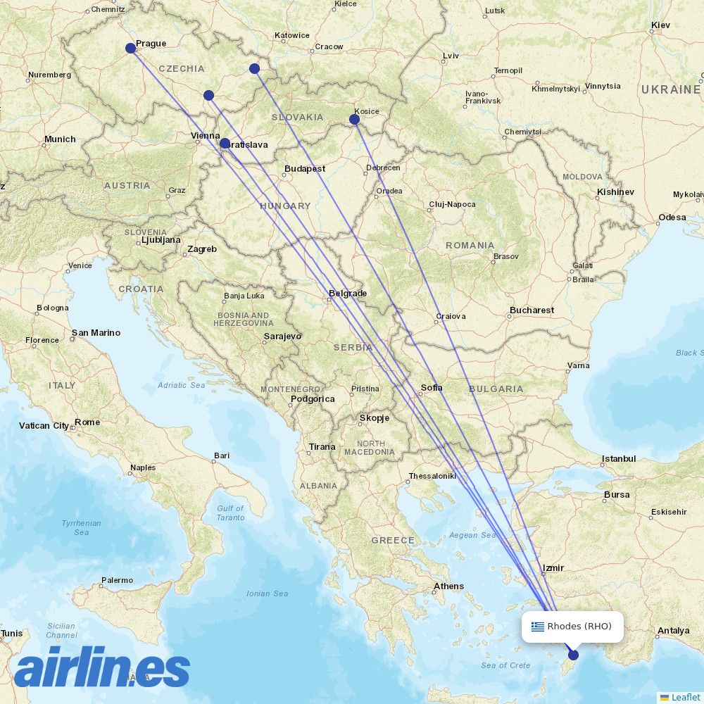 SmartWings at RHO route map
