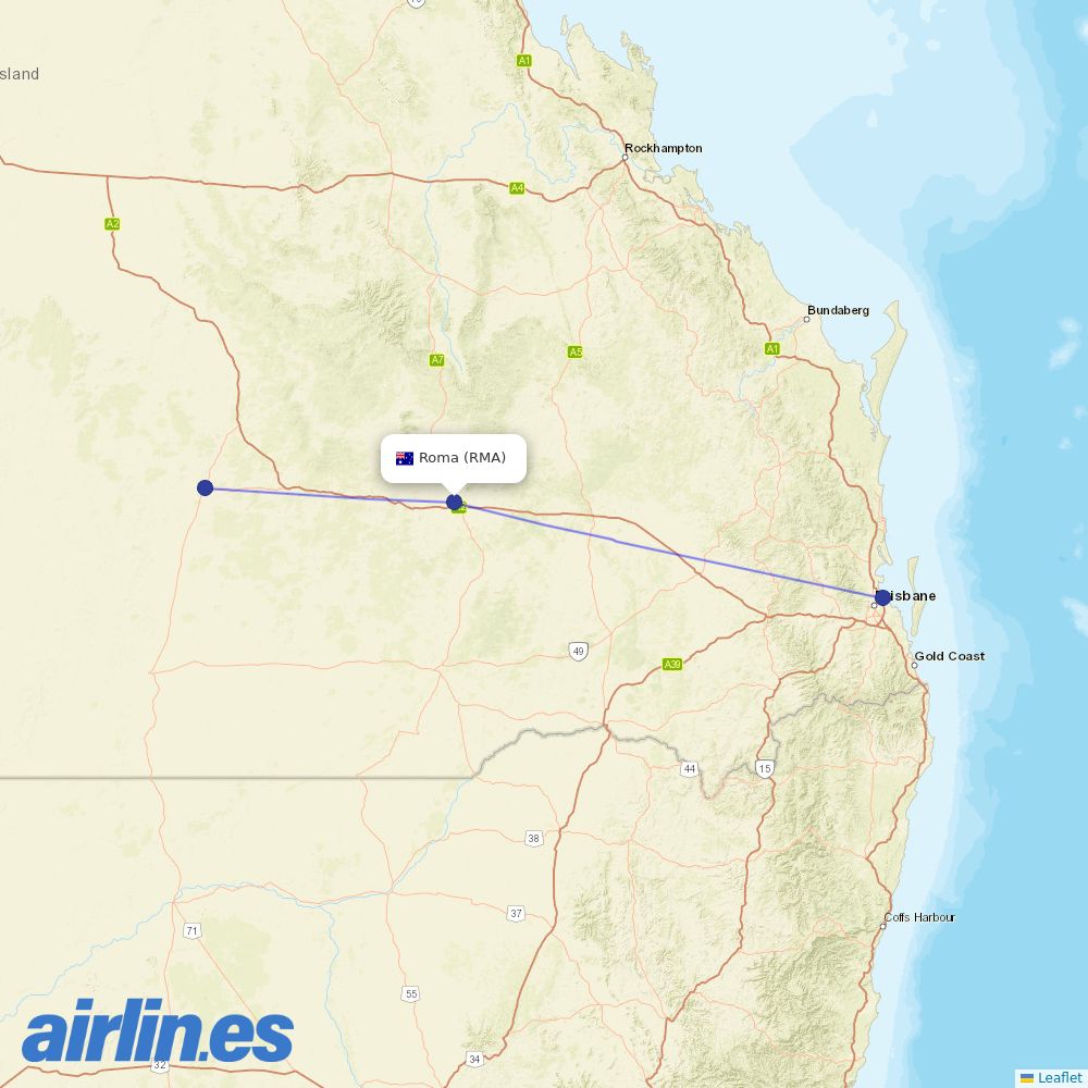 Rex at RMA route map