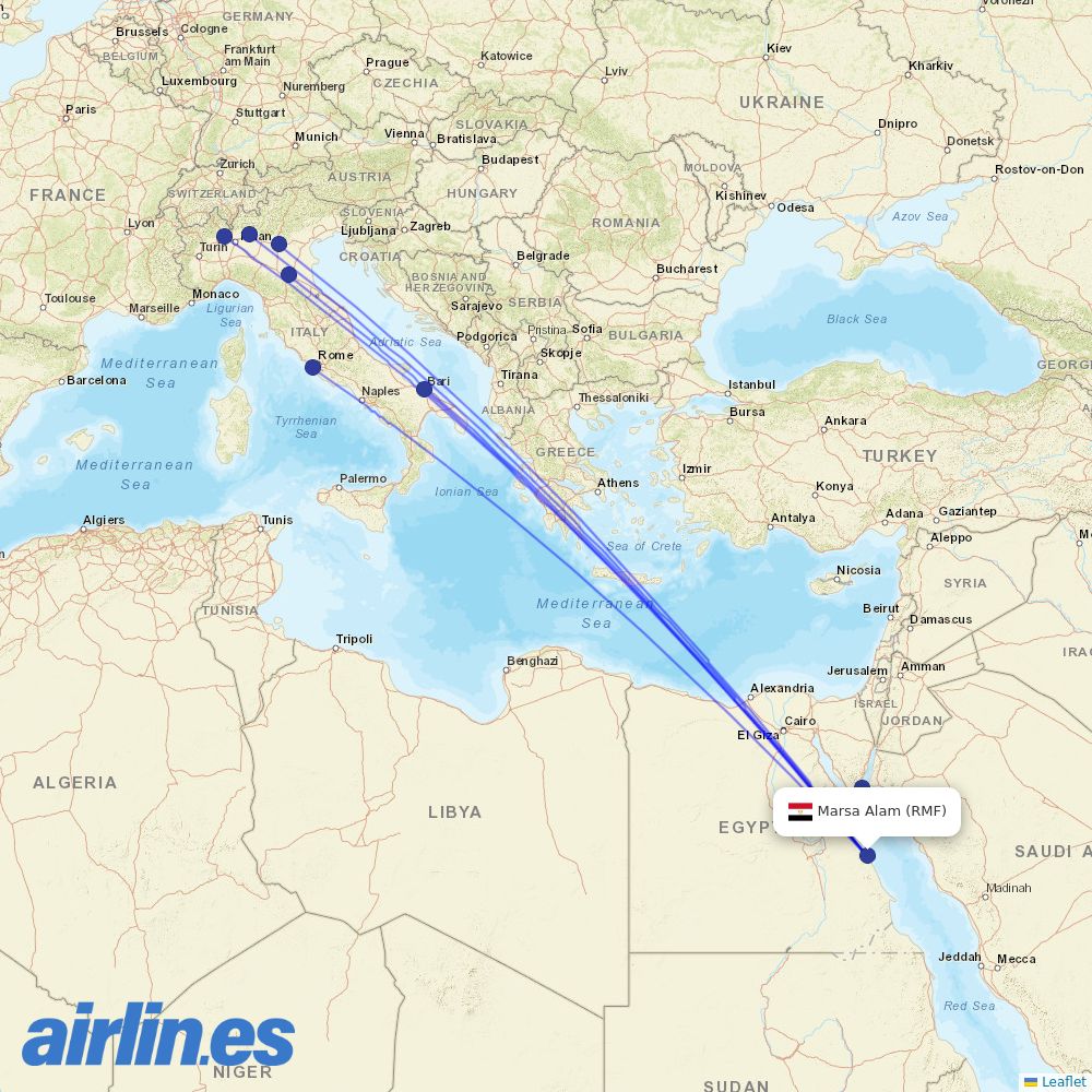 Neos at RMF route map