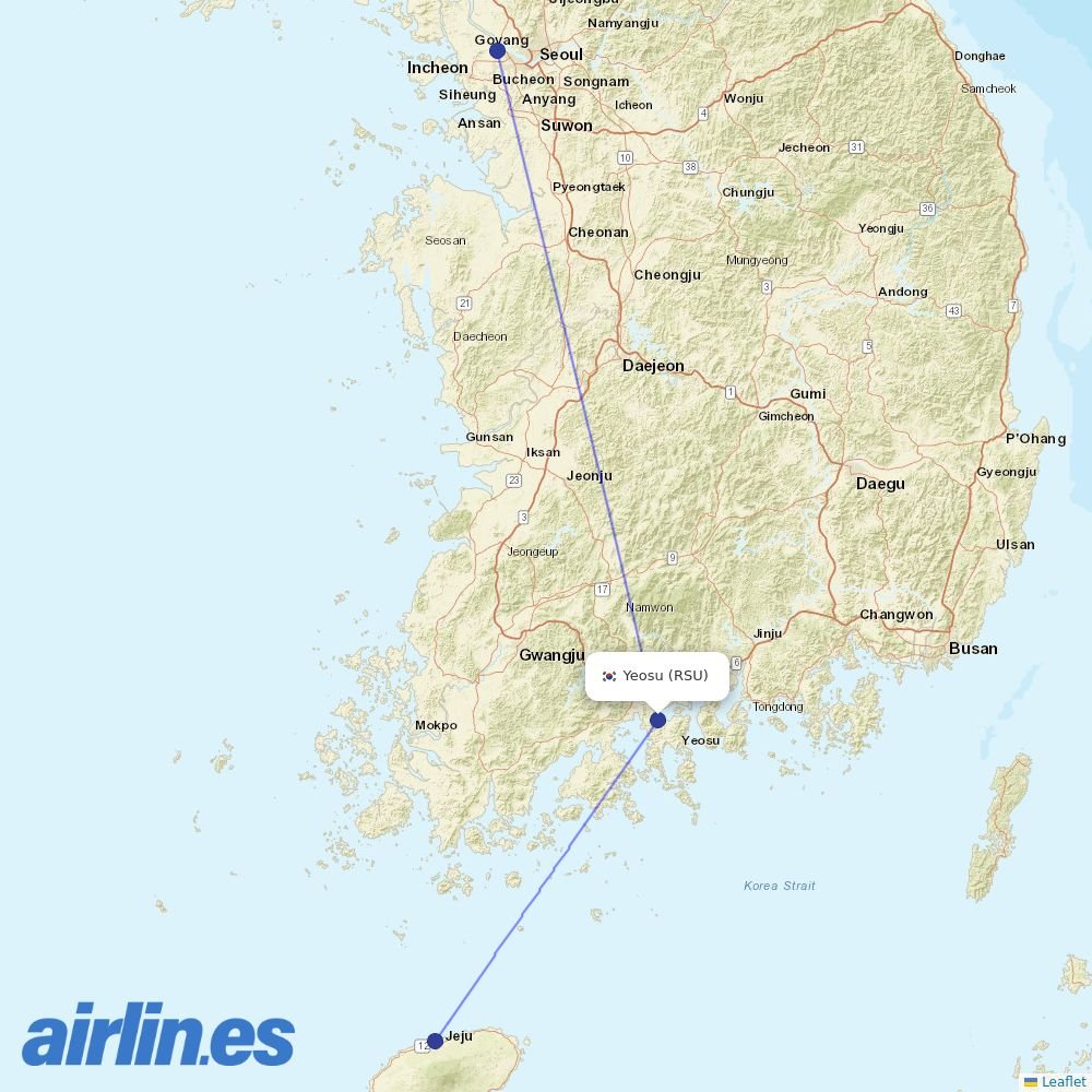 Asiana at RSU route map