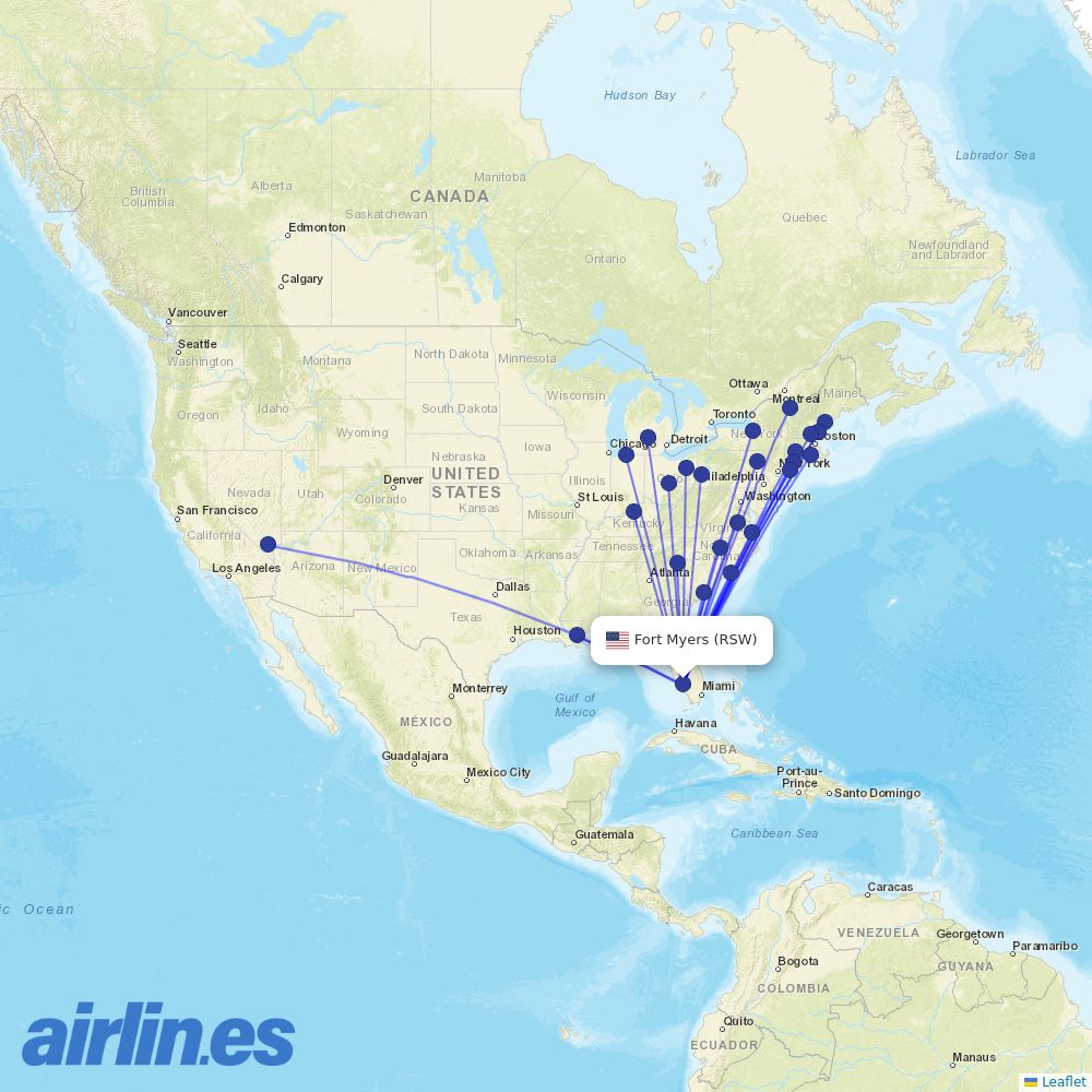 Breeze at RSW route map