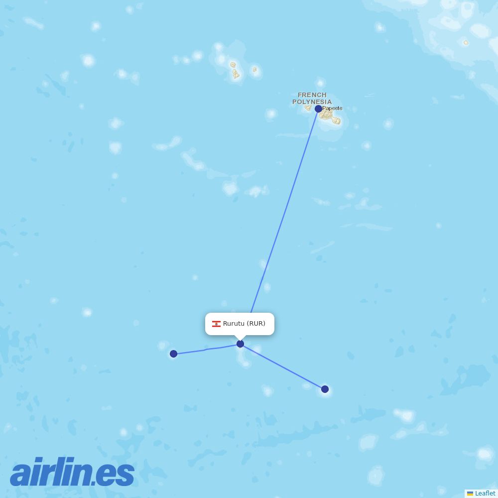 Air Tahiti at RUR route map