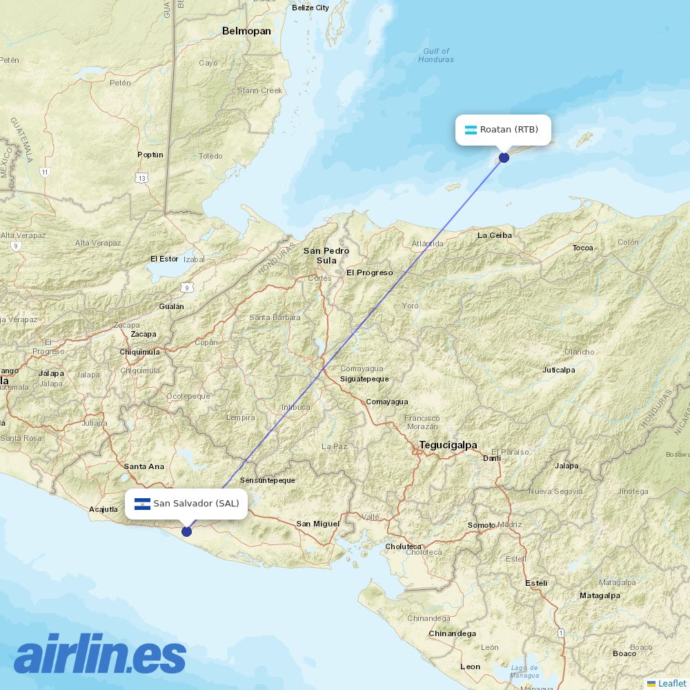 TAG at SAL route map