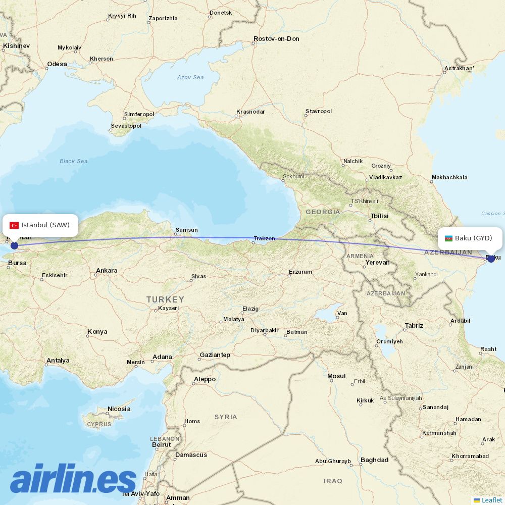 AZAL at SAW route map