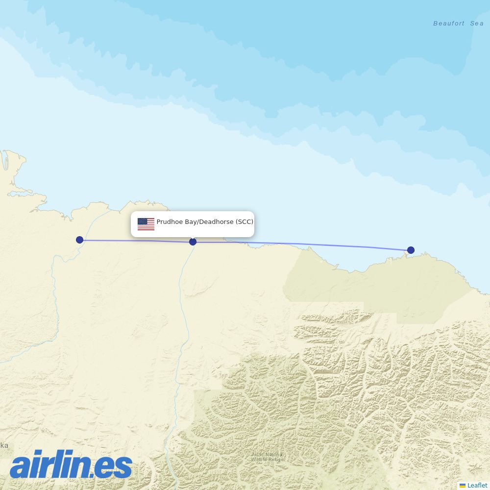 Astral Aviation at SCC route map