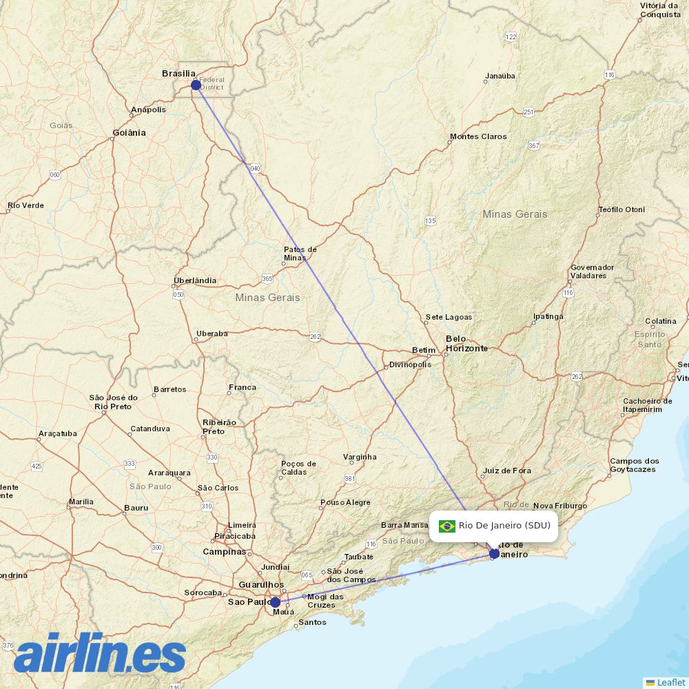 Gol at SDU route map