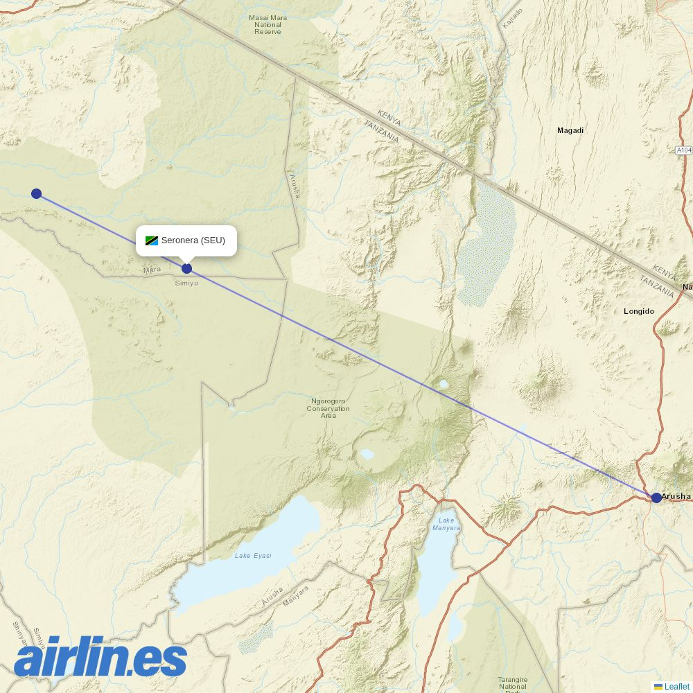 Coastal Aviation at SEU route map