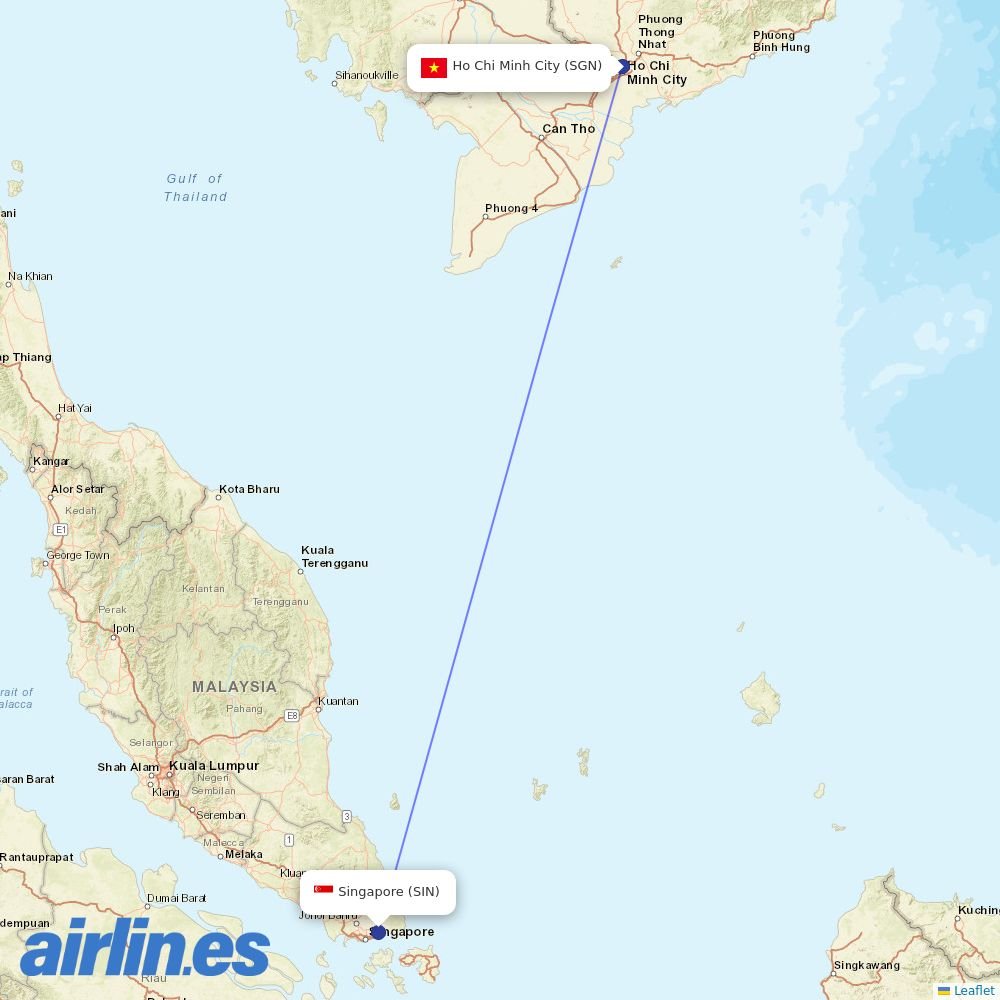Scoot at SGN route map