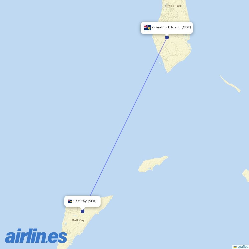 Caicos Express Airways at SLX route map