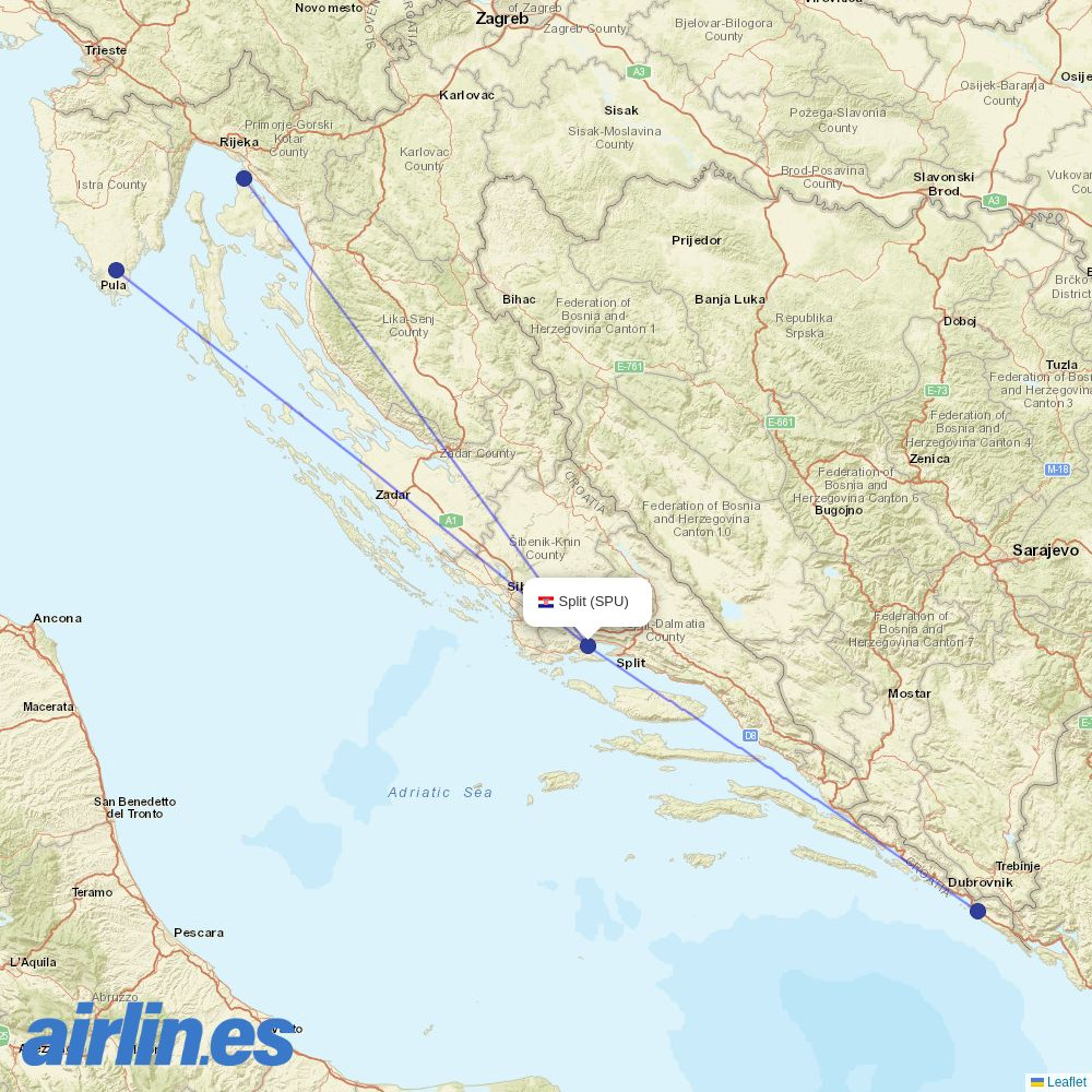 Trade Air at SPU route map