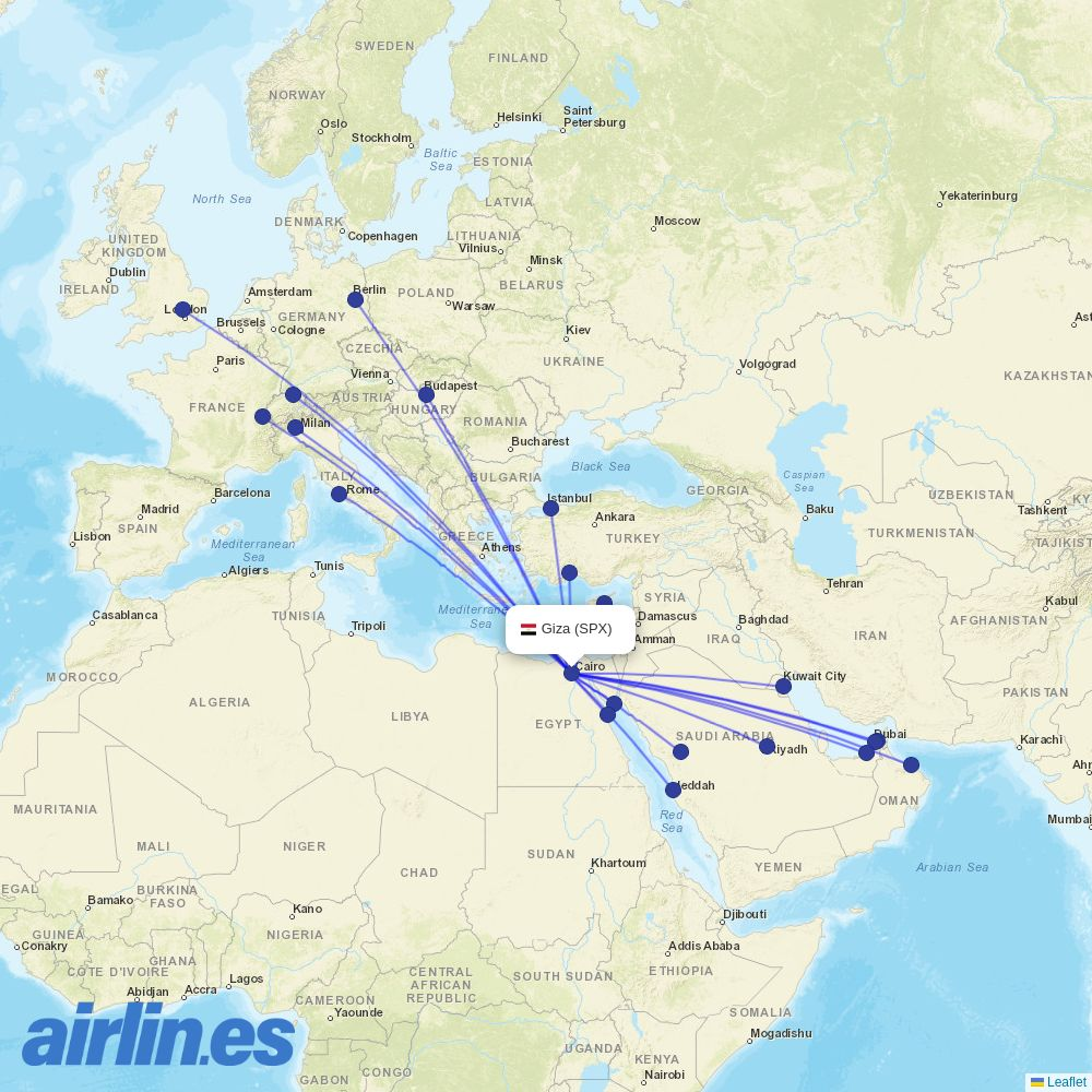 Flynas at SPX route map
