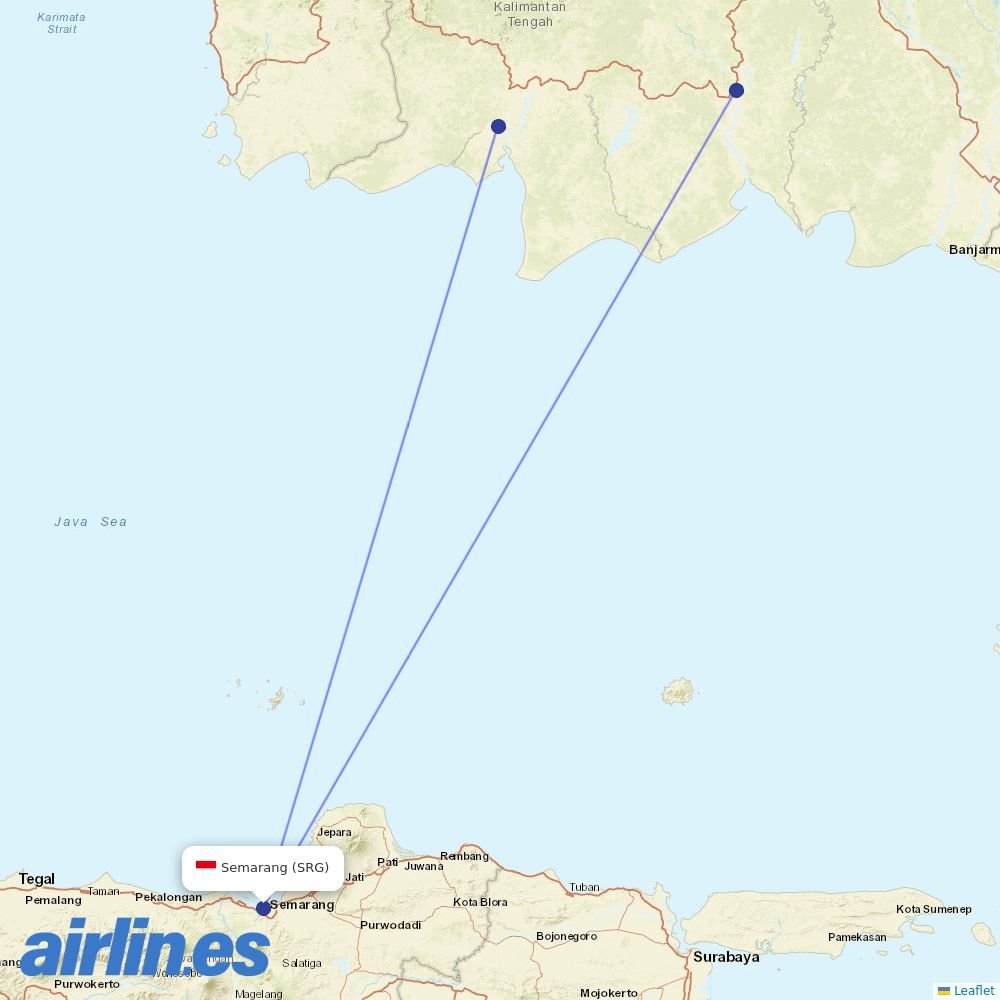 Nam Air at SRG route map