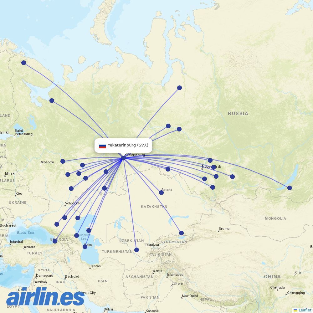 Red Wings at SVX route map