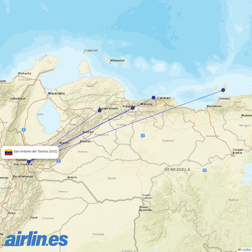 DHL International Aviation ME at SVZ route map