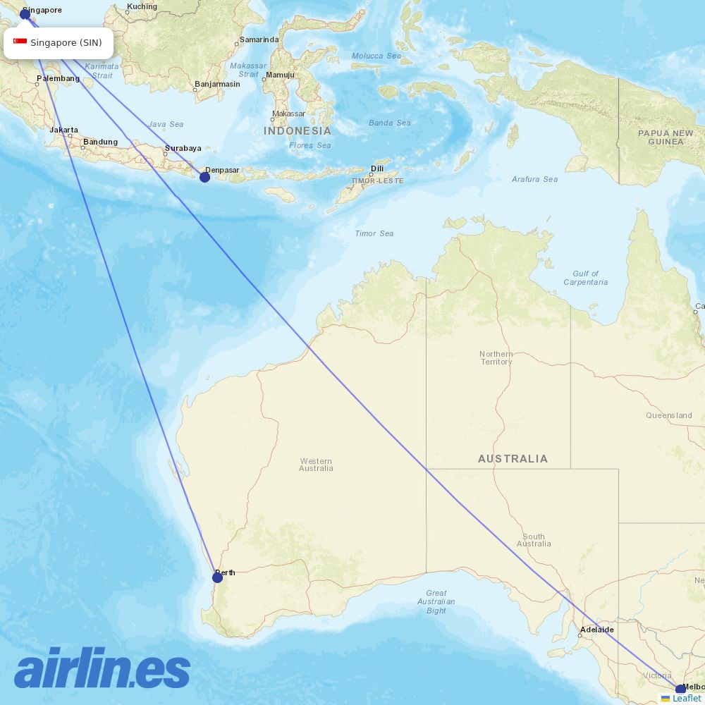 Jetstar at SYD route map