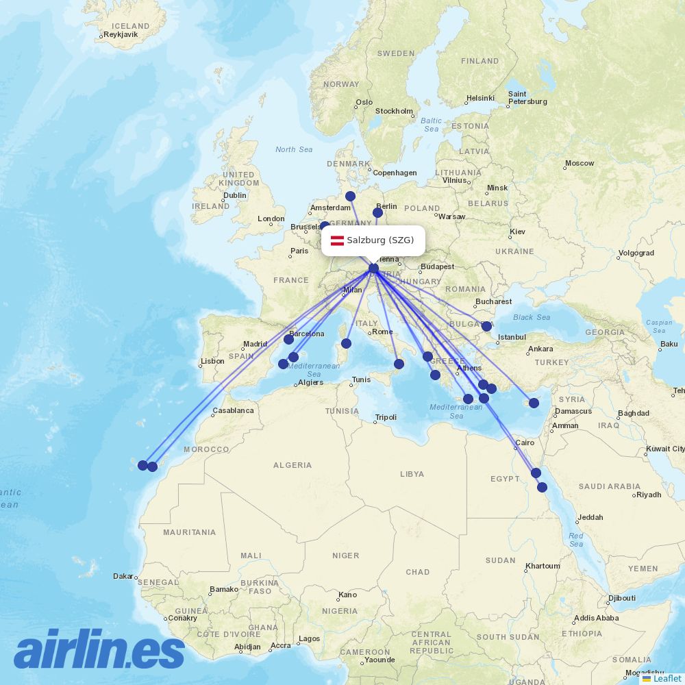 Eurowings at SZG route map