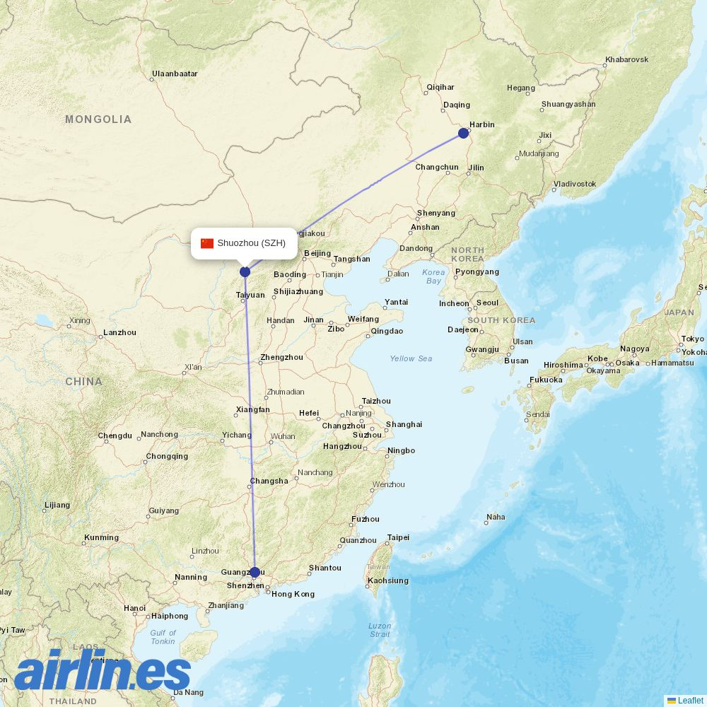 9 Air from Senipah Airport destination map