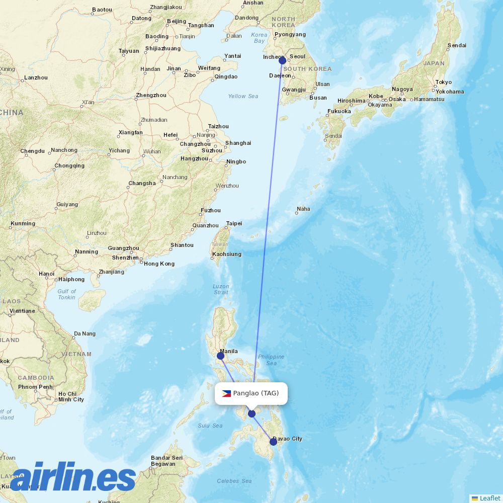 PAL at TAG route map