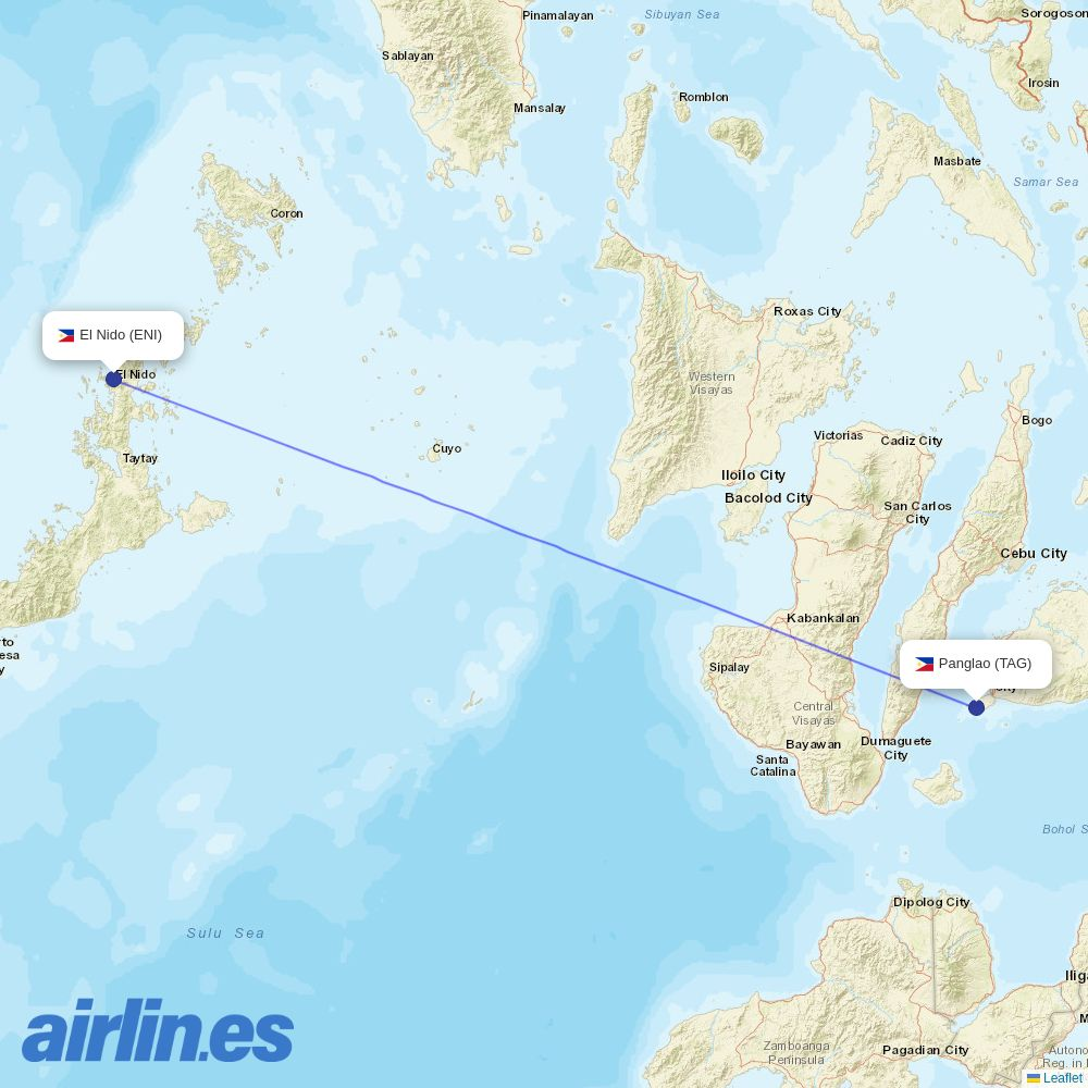 AirSWIFT at TAG route map