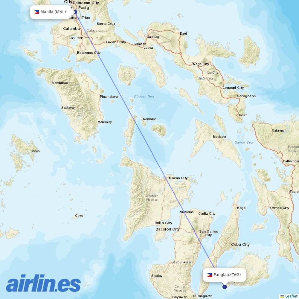 Philippines AirAsia at TAG route map