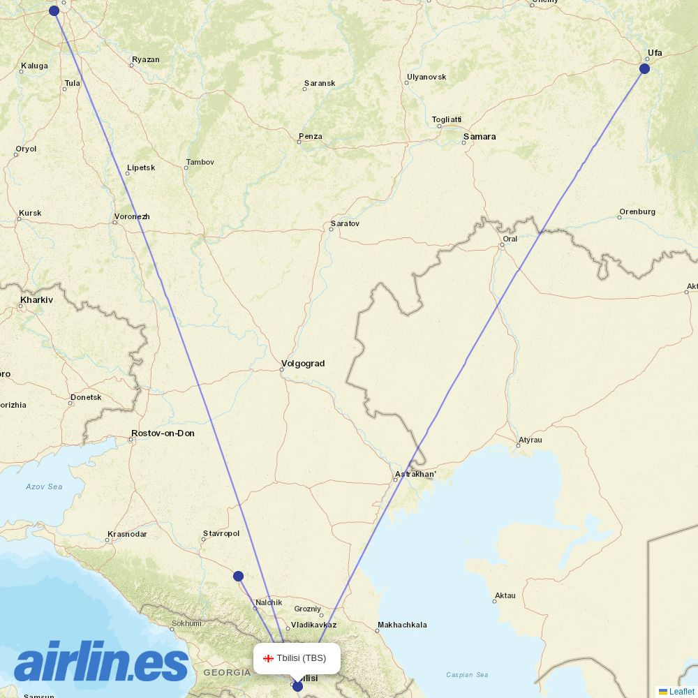 Azimuth at TBS route map