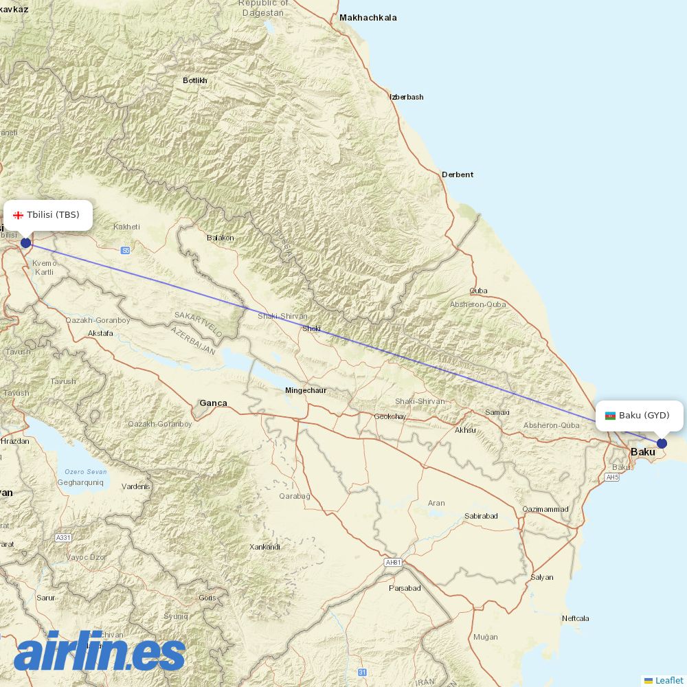 AZAL at TBS route map