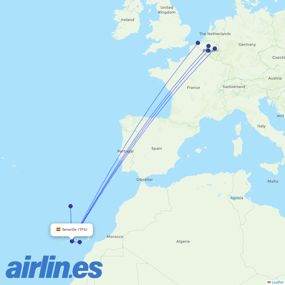 TUI fly at TFS route map