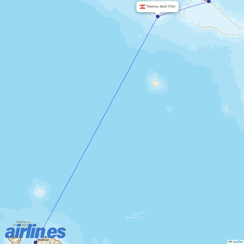 Air Tahiti at TIH route map