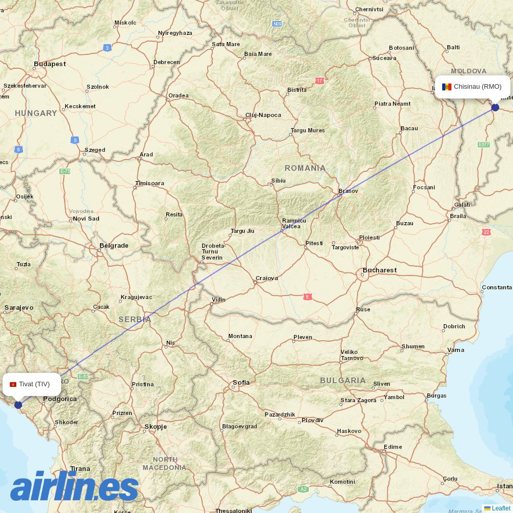Fly Gangwon at TIV route map